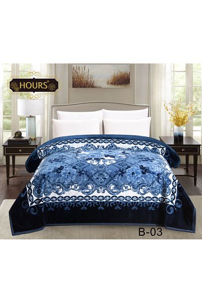 HOURS Horse blanket for two people, duvet cover, made of durable and soft, patterned fabric, 6 kg