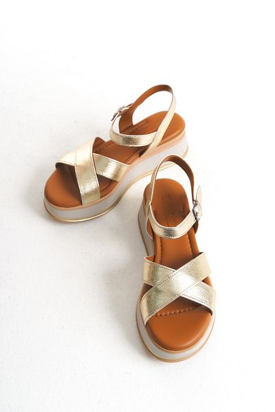 Tamdabu Ayakkabı Genuine Leather Wedding Heel Women Sandals Tmd2025800