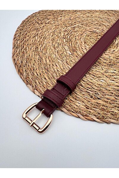 Descoin Bordo Fırsat Ürünü Kadın Kemeri,gömlek Kemeri,ceket Kemeri,pantalon K...