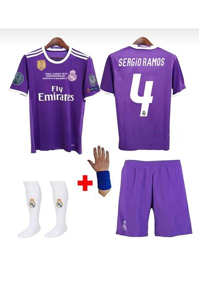MONTENERO R.Madrid 2017 Season Cardiff Sergio Ramos Children's Jersey Set of 4