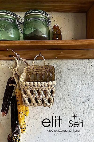 MİEN |   Elite Series |   1. Class Handmade 10X10 Square Wicker Basket |   100% Domestic Artisanal Production – Multi-Purpose
