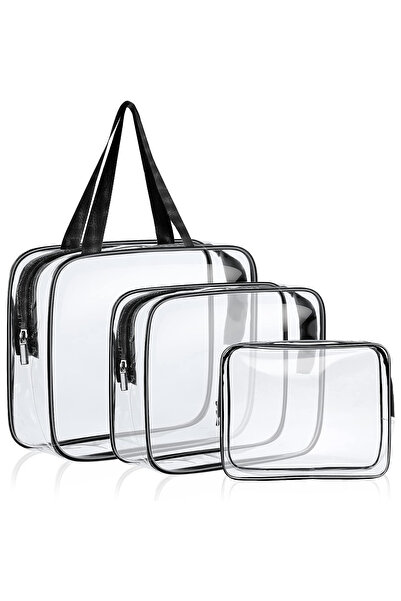 Regal Bliss Set of 3 transparent cosmetic bags Regal Bliss, waterproof, ideal for travel