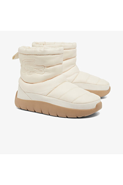 Lacoste Serve Slipper Mid Kadın Beyaz/Kahverengi Bot