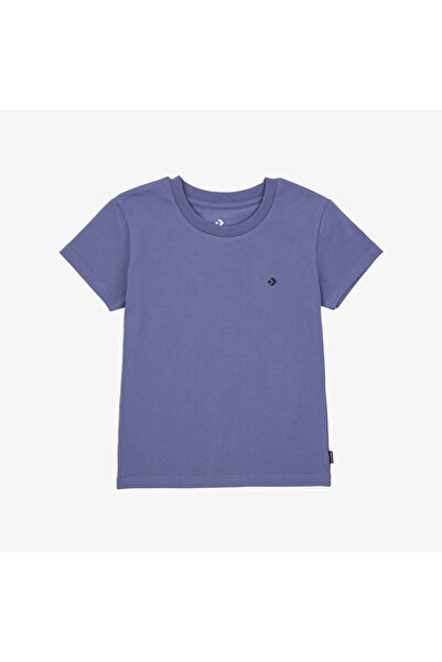 Converse Classic Kadın Slim Fit Cropped Mor T-Shirt