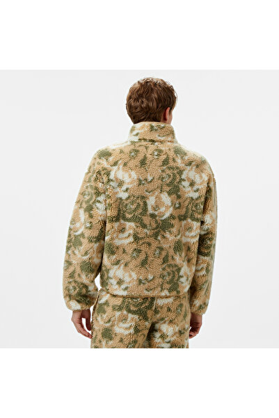 Lacoste Erkek Dik Yaka Desenli Beyaz Mont