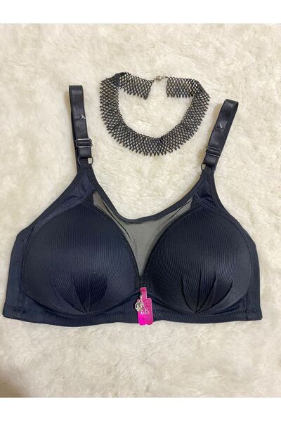 F.K Tulle Detailed Unwired and Unpadded Gathering Bra