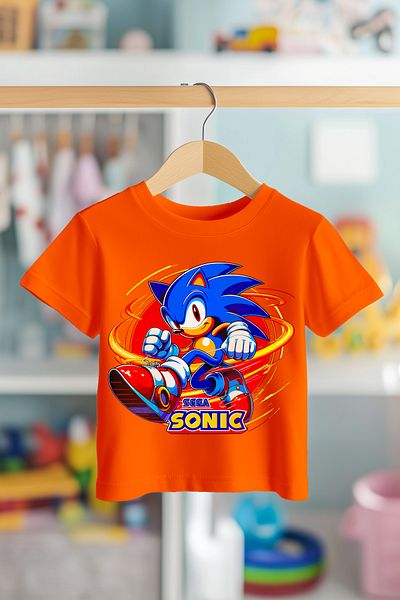 BookOrBook Sonic Sega 100% Cotton Premium Quality Kids T-Shirt