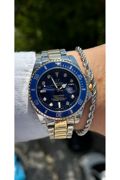 Show Time Steel Men's Wristwatch (with Bracelet Gift)
