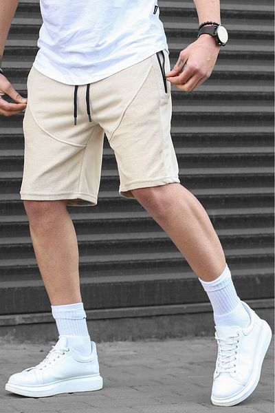 Madmext Pantaloni scurți Capri de bază bej pentru bărbați