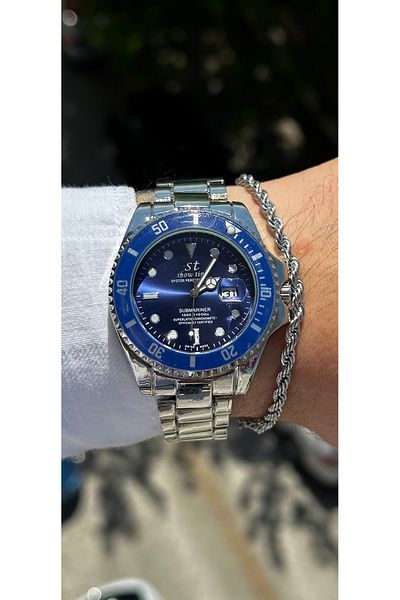 Show Time Steel Men's Wristwatch (with Bracelet Gift)