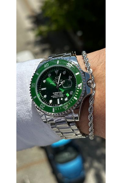 Show Time Steel Men's Wristwatch (with Bracelet Gift)