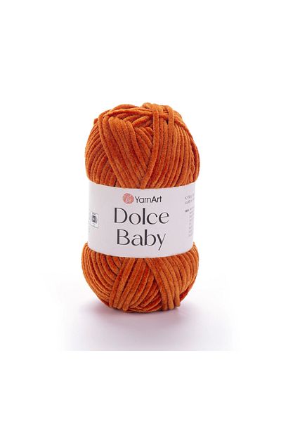 Yarnart Dolce Baby - Catifea, frânghie de tricotat manual pentru bebeluși Portocaliu-778