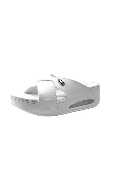 Onlo Ayakkabı Onlo Shoes ARYN.045 Ασπρόμαυρες Γυναικείες Παντόφλες Ανατομική Σόλα με τακούνι