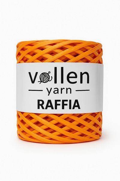 vollen yarn Premium 200gr Σχοινί Raffia, Σχοινί Raffia Paper, Σχοινί Raffia, Σχοινί τσάντας, Σχοινί Supla, Raffia, Πορτοκαλί