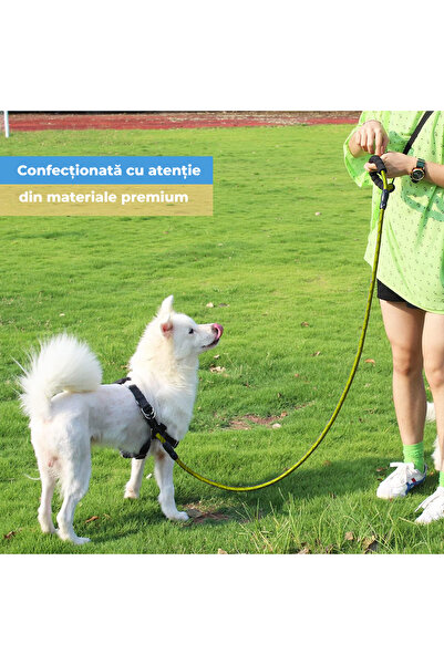 Fish & Paws Lesa Fish & Paws ®, de caine reflectorizanta pentru talie mica si mare,1.2cm x 150cm