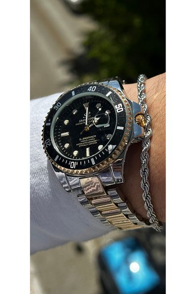 Show Time Steel Men's Wristwatch (with Bracelet Gift)