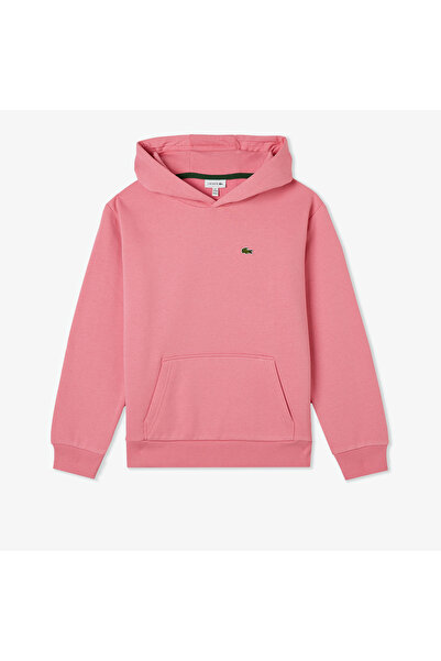 Lacoste Çocuk Kapüşonlu Pembe Sweatshirt