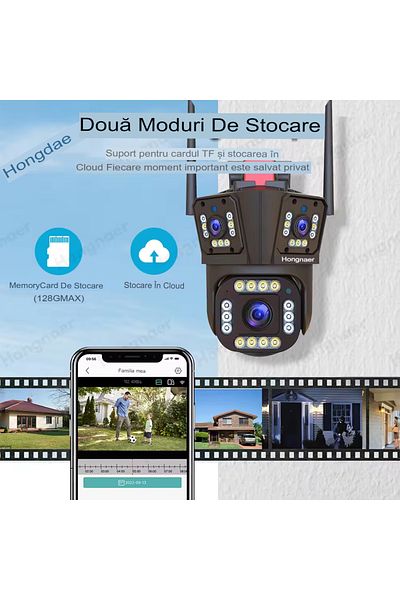 OEM Triple 4g ​​Surveillance Camera Arvada motion DF-SHM, 12MP, Outdoor and Indoor, Ultra HD, focus
