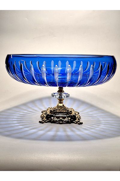 Akden Kristal Cutting Crystal Decor Di̇ana Tableware Presentation Bowl