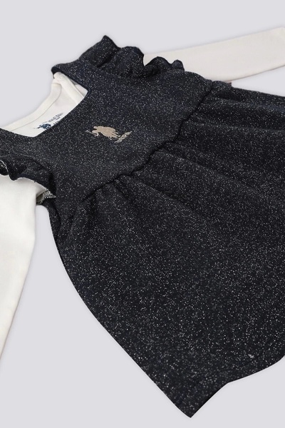 U.S. Polo Assn. U.S. Polo Assn Black Salopet Baby 2 Piece Set