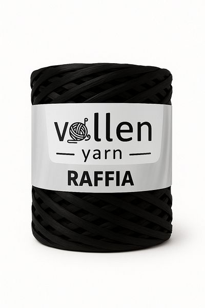 vollen yarn Premium 200gr Σχοινί Raffia, Σχοινί Raffia Paper, Σχοινί Raffia, Σχοινί τσάντας, Σχοινί Supla, Raffia, Μαύρο
