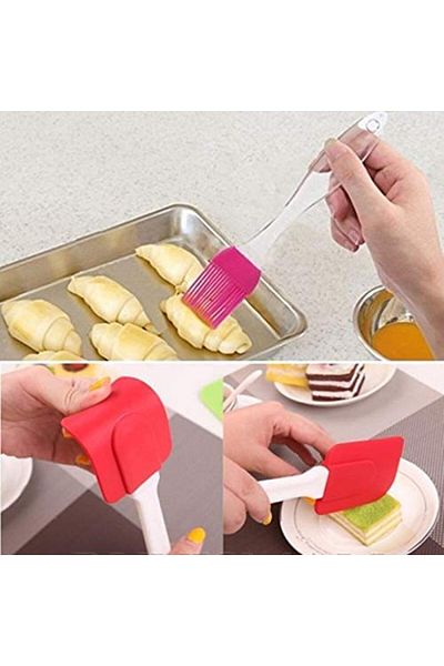Skygo 2& # 39Pcs Silicone Pastry - Pastry - Pastry Oil Brush and Spatula Set