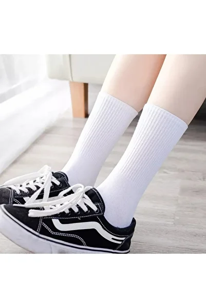 Bestrend 3 Pack Plain White Unisex Tennis Socks