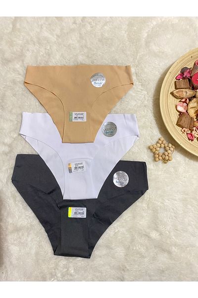 Berrak Laser Cut Bikini Panties Seamless 3-Piece