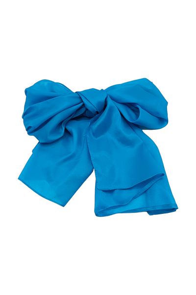 EVoStyle 100% Silk Scarf, Fine and Versatile, Turquoise Color, 45 cm x 155 cm
