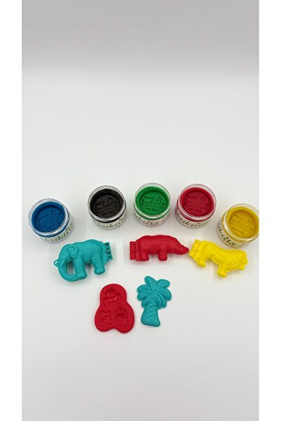 kukids play dough %100 Doğal(Organik) 5 Renk(5x130gr) Oyun Hamuru Orman Hayva...