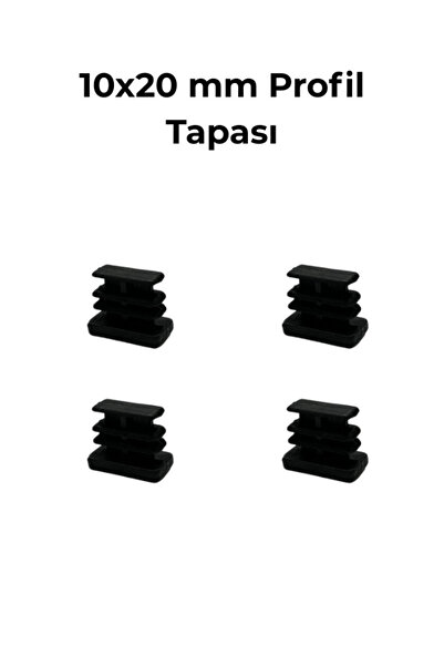 Hobbi 10x20 mm İç Dikdörtgen Tapa Sehpa Sandalye Masa İçe Geçme Profil Tapası...