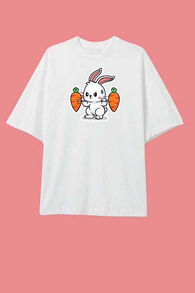 Dupe Design Μπλουζάκι Rabbit Gym με στάμπα Oversize