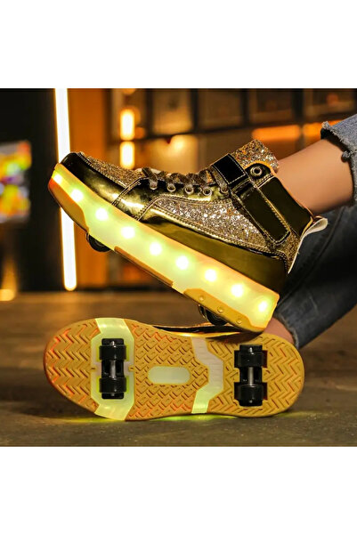 Yasee Özel Yapım LED Isikli tekerlekli şarj edilebilir kapanır tekerlekli