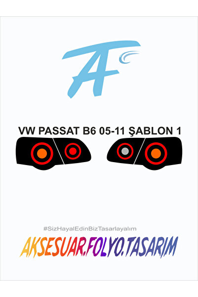 aksesuar folyo tasarım Volkswagen Passat B6 Stop Folyo