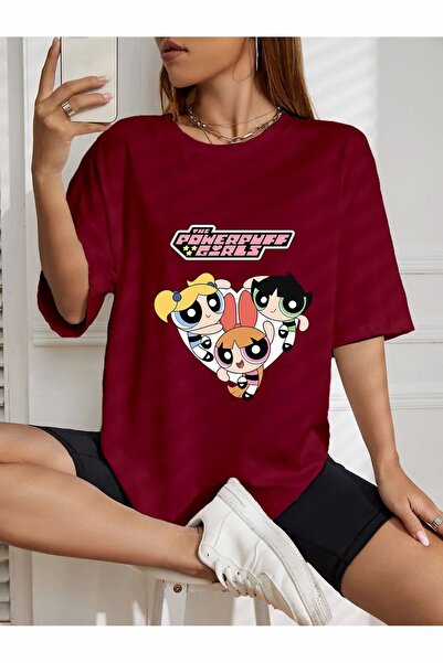 LAND MODA υπερμεγέθη μπλουζάκι powerpuff girls με στάμπα