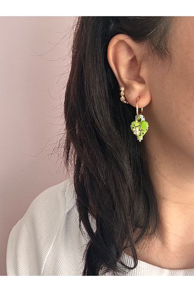 YENGEÇ Brand Model Charm Heart Earrings