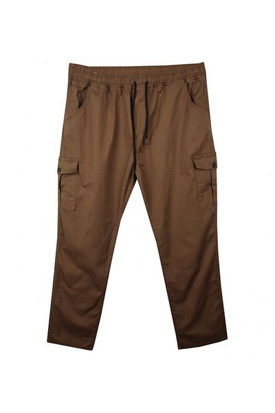 tambattal Παντελόνι Gabardine με κορδόνια με τσέπη Cargo Plus Size