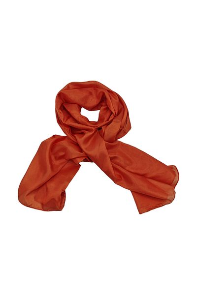 EVoStyle Esarfă din Matase 100%, Fină și versatilă, Culoare Caramiziu, 45 cm x 155 cm