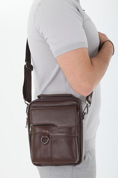 Erzeno Genuine Leather Long Strap Cross Shoulder and Men's Handbag / 100% Leather Men's Bag