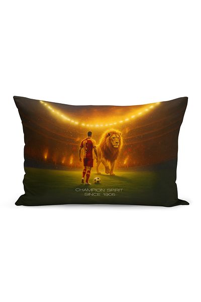 Bertille Home Copil Bebeluș Galben Roșu Fan Fotbal Seria Husă de pernă (Husă de pernă)