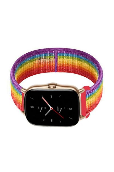 REDz Accessories Smartwatch Strap For Samsung Galaxy Watch/huawei Watch Gt, Nylon, Rainbow - 22 Mm