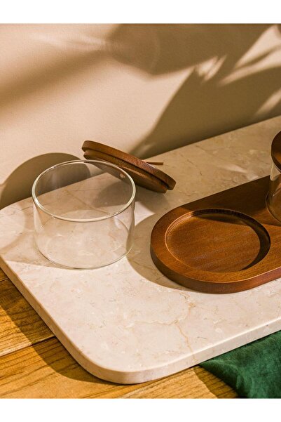 LC Waikiki طقم حاوية تخزين خشبية بنية مكونة من 3 قطع (S5)