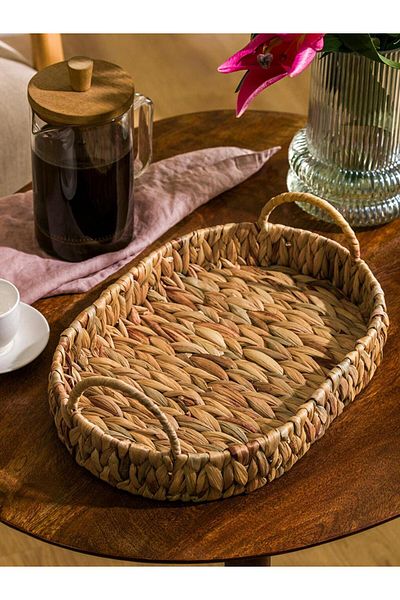 LC Waikiki Wicker Tray 32 cm (S5)
