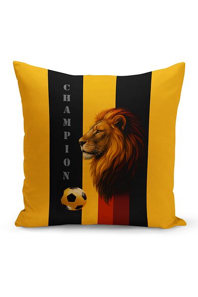 Bertille Home Copil Bebeluș Galben Roșu Fan Fotbal Seria Husă de pernă (Husă de pernă)