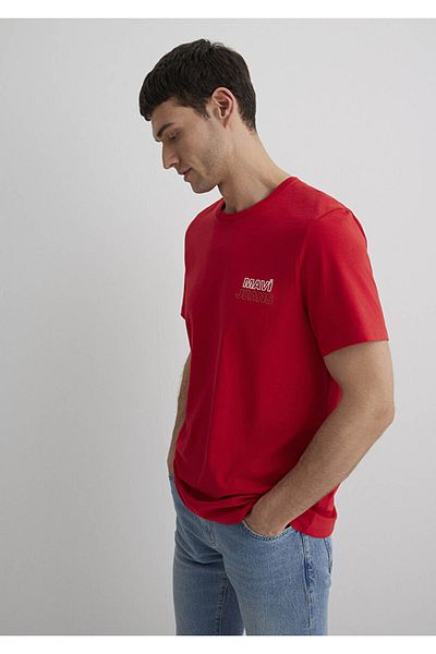 Mavi Men's Jeans Printed Red T-Shirt066841-33099