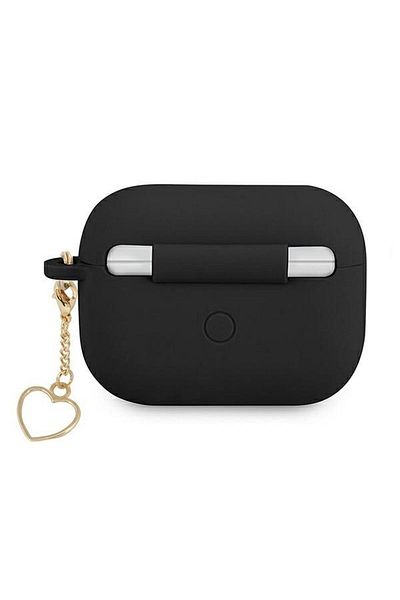 REDz Accessories Guess Protective Case For Apple Airpods Pro, Guaplschsk, Silicone Charm Heart Collection, Black