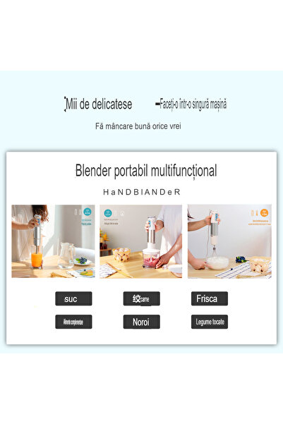 Glory Επαγγελματικό σετ κάθετου μπλέντερ 6 σε 1 Hb-8001 με ισχύ 600w, λεπίδα από ανοξείδωτο ατσάλι,