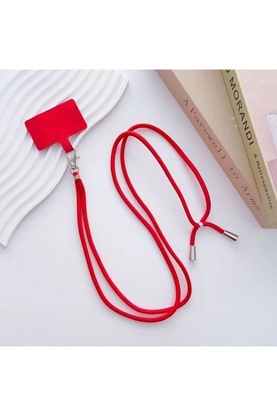 REDz Accessories Șnur pentru suport de telefon, material textil, reglabil, încuietori cu cheie, roșu