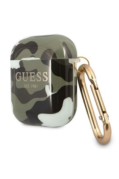 REDz Accessories Guess Protective Case for Apple AirPods 1/2, GUA2UCAMA, Camo Collection, Khaki Green