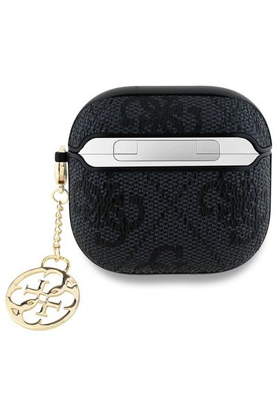 REDz Accessories Guess Case for Apple AirPods 4 GUA4G4GSMK, PU 4G, Charm, Black
